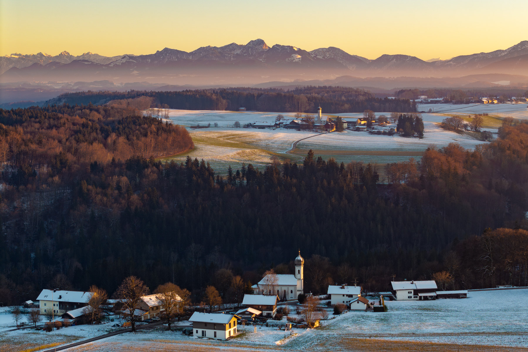 Blick über Grub nach Kleinhöhenkirchen