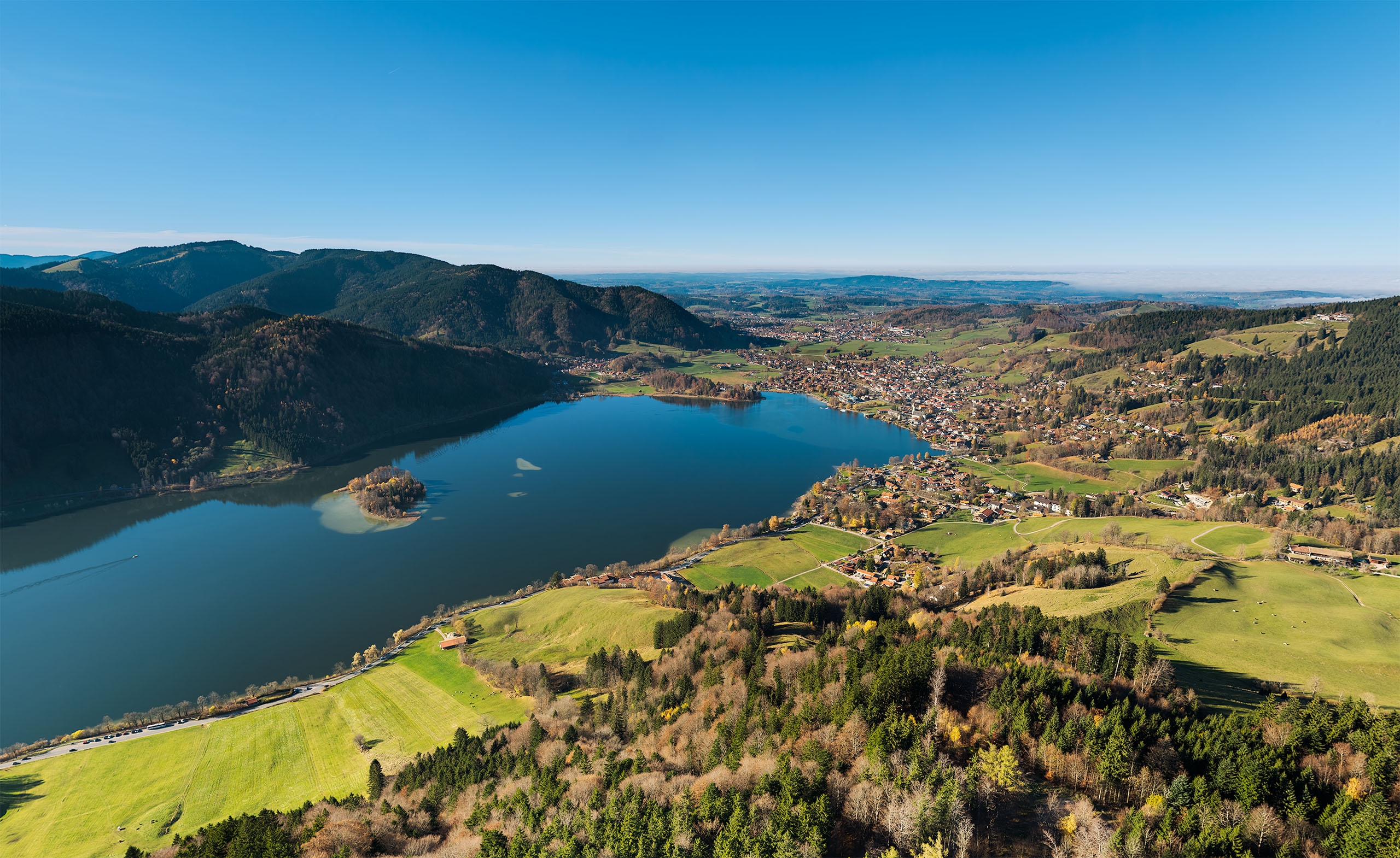 Blick auf den Schliersee vom Hirschgröhrkopf aus